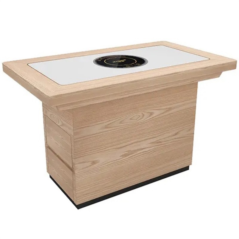 Hot pot restaurant solid wood hot pot table
