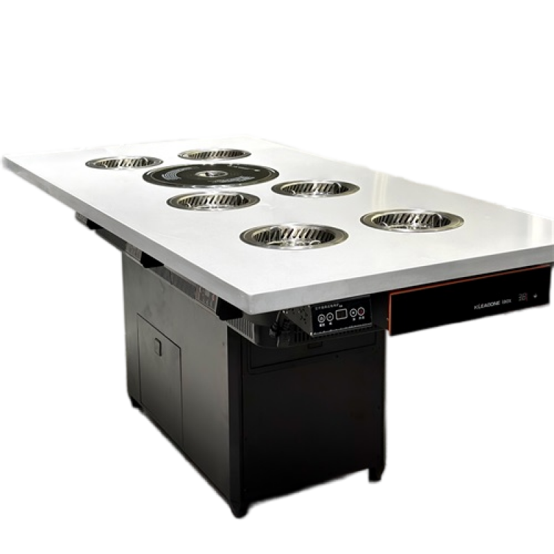 6-seat marble one-person, one-pot smart smokeless ...