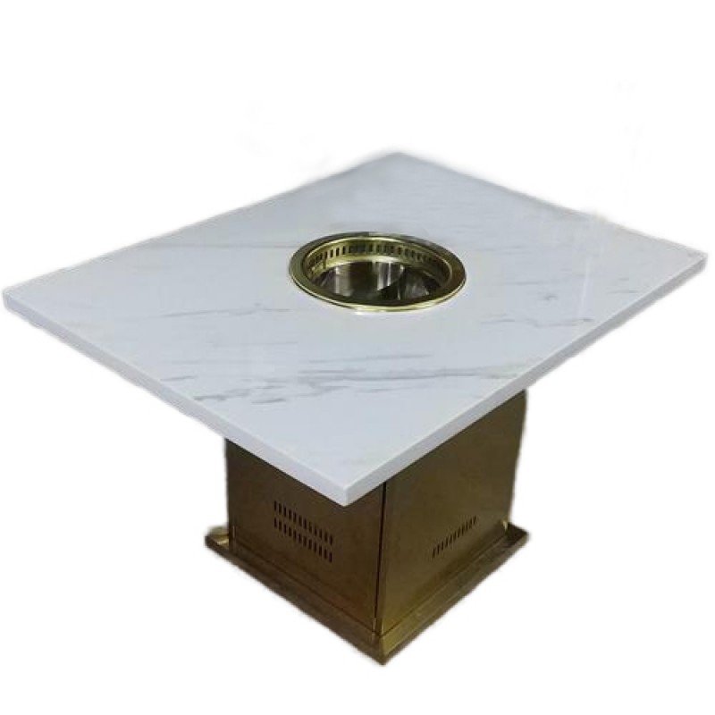 High-end marble induction cooker hot pot table