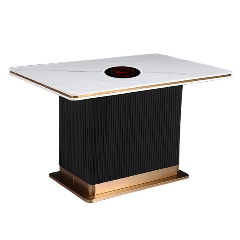 Fashionable and luxurious high-end marble hot pot ...