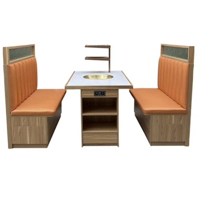 Solid wood edged marble countertop high-end hot po...
