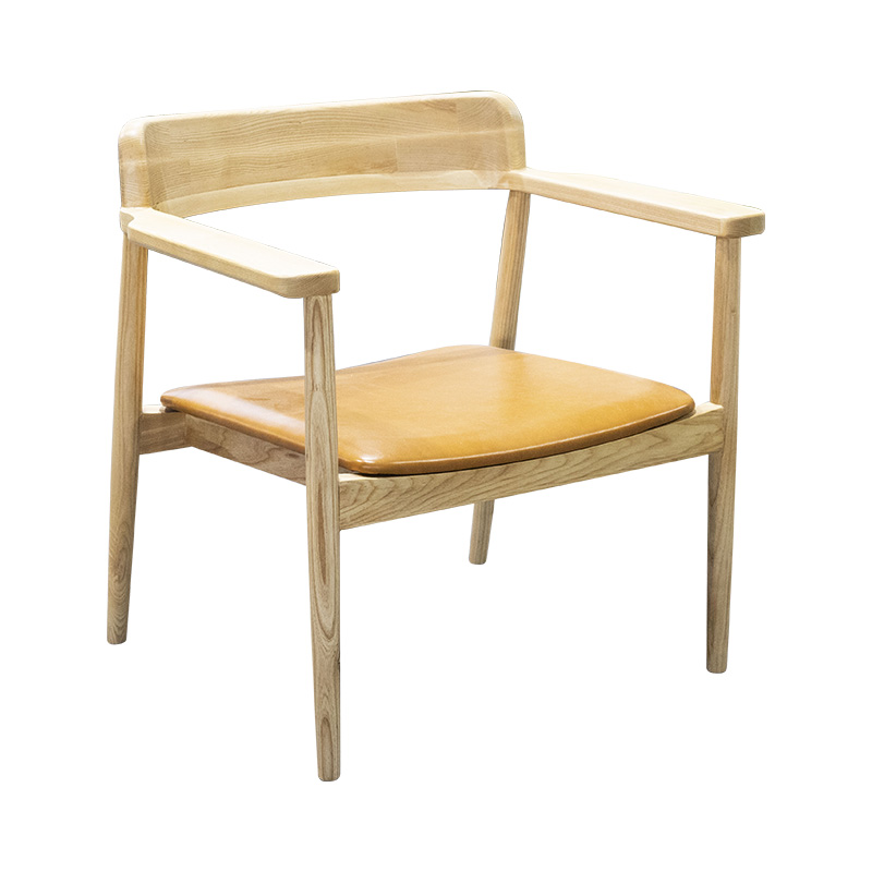Wooden Chair with Armrest