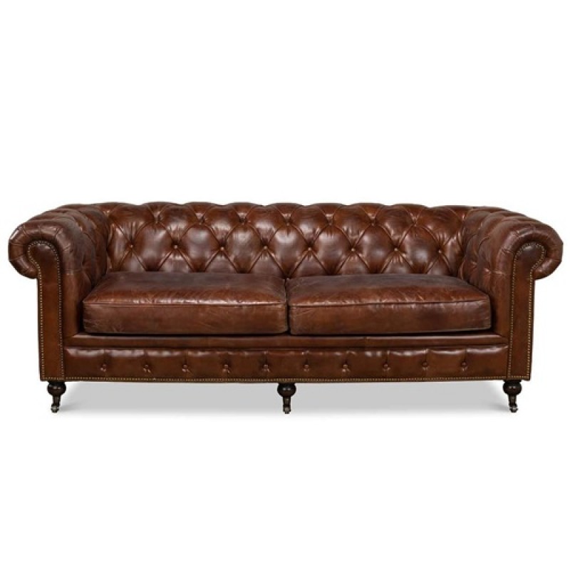 Retro pulling leather soft bag sofa