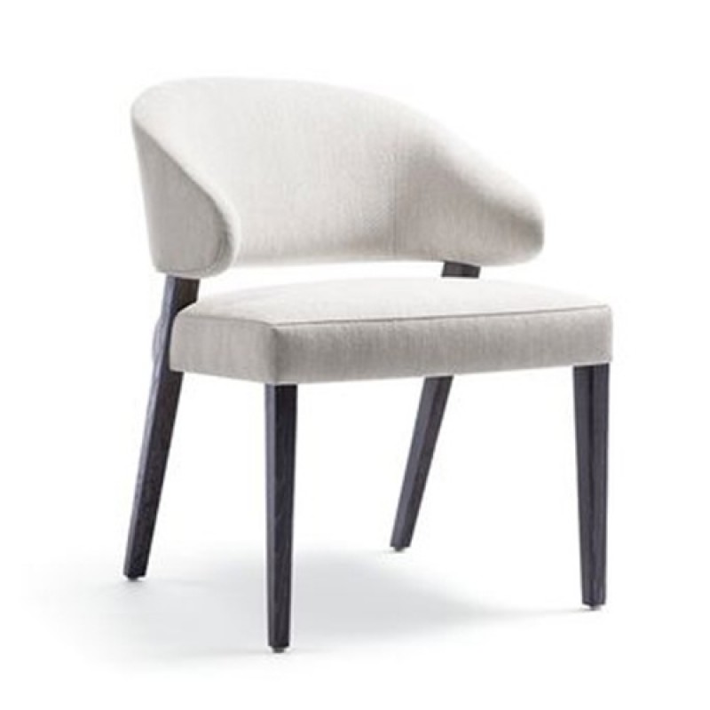 Cafe casual solid wood fabric soft bag chair