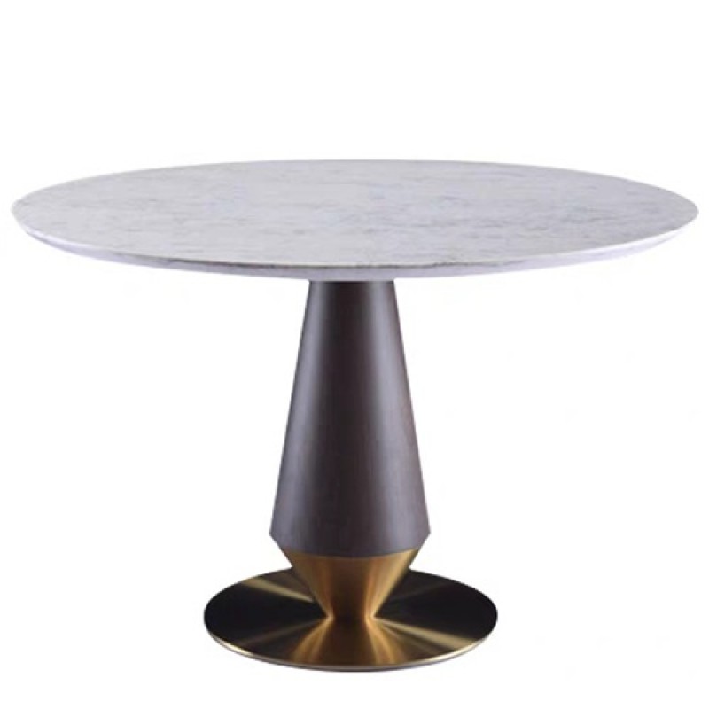 Stylish marble round table in high-end Chinese res...