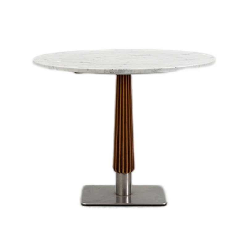 Western restaurant stainless steel marble dining t...