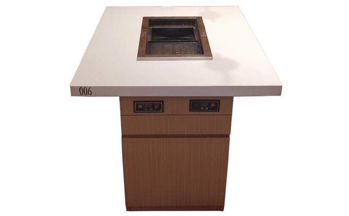 Smokeless grill and shabu all-in-one buffet table_All-in-one grill and shabu hot pot table