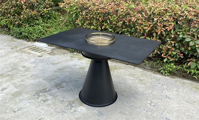 Marble countertop electric ceramic stove hot pot dining table