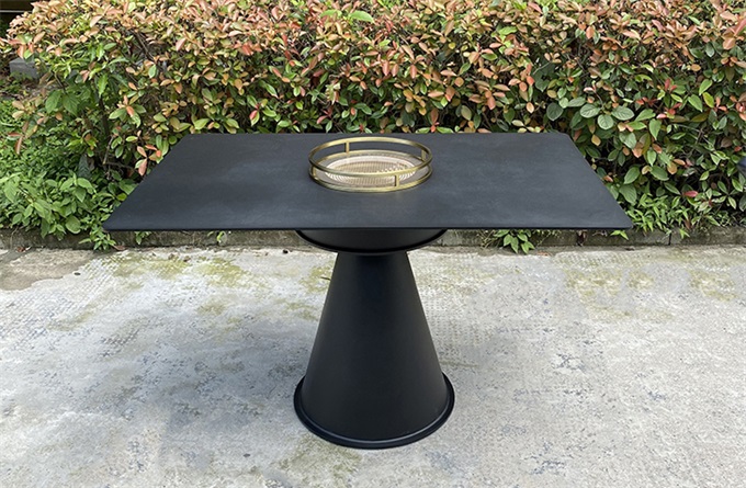 Marble countertop electric ceramic stove hot pot dining table