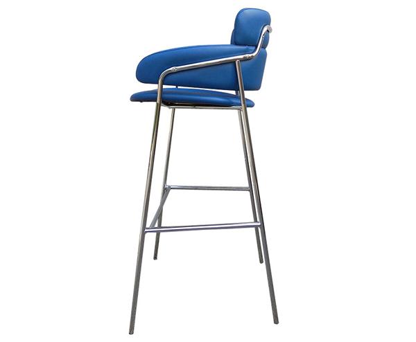 Modern Simple Coffee Shop Stainless Steel Bar Tall Chair