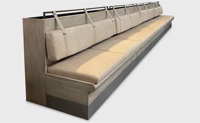Barbecue hot pot restaurant fashion trend solid wood card seat