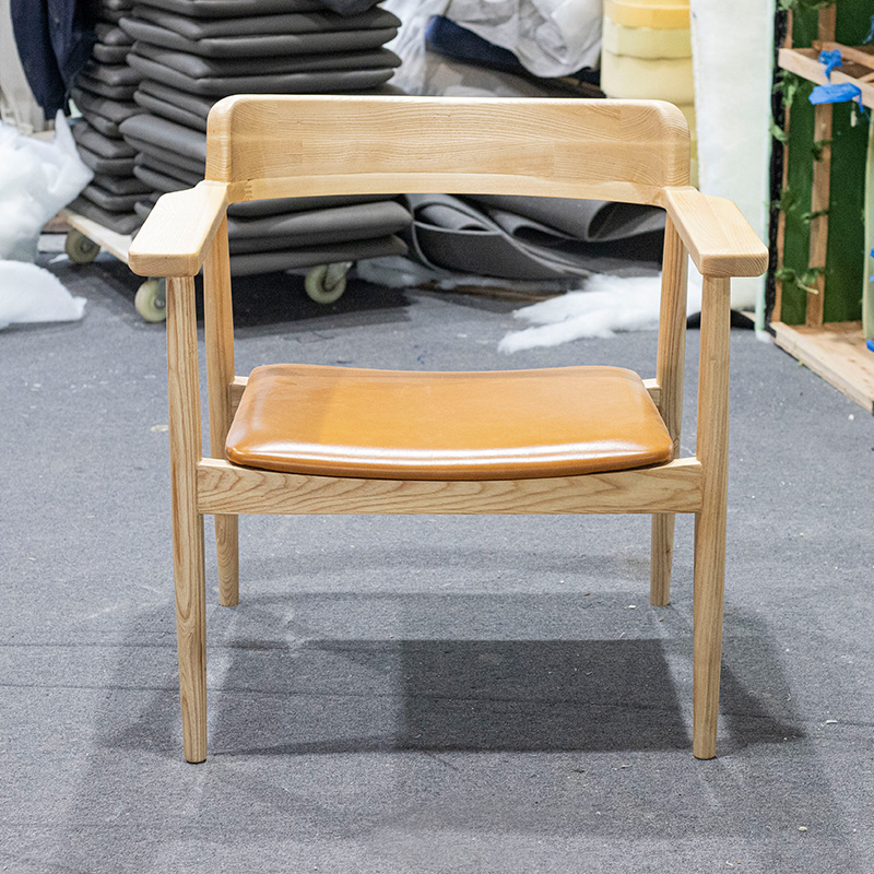Wooden Chair with Armrest