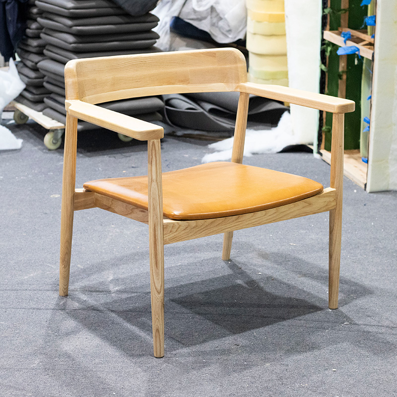 Wooden Chair with Armrest