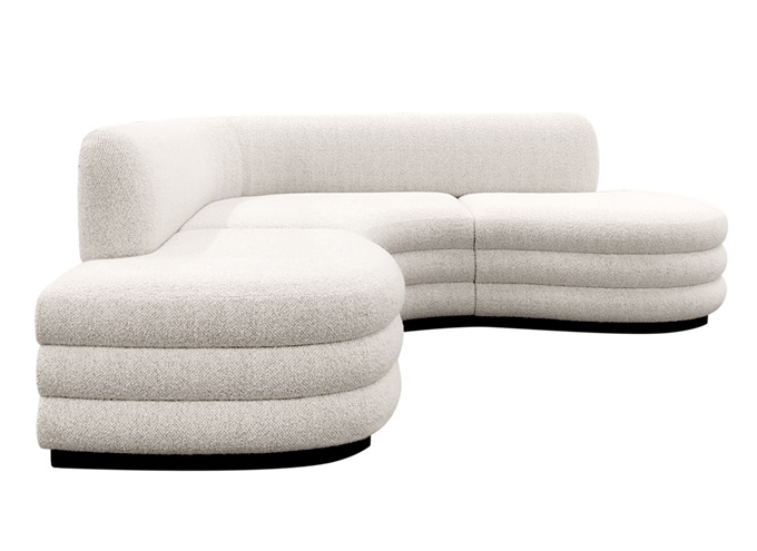 High -end club fashion fabric corner sofa