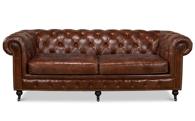 Retro pulling leather soft bag sofa