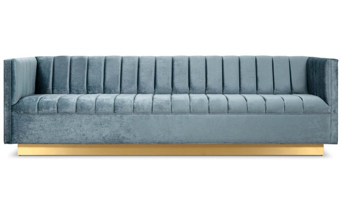 Hotel modern minimalist velvet sofa