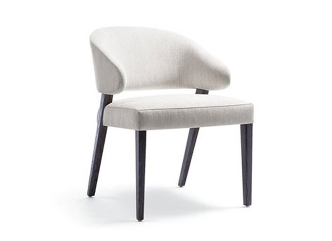 Cafe casual solid wood fabric soft bag chair
